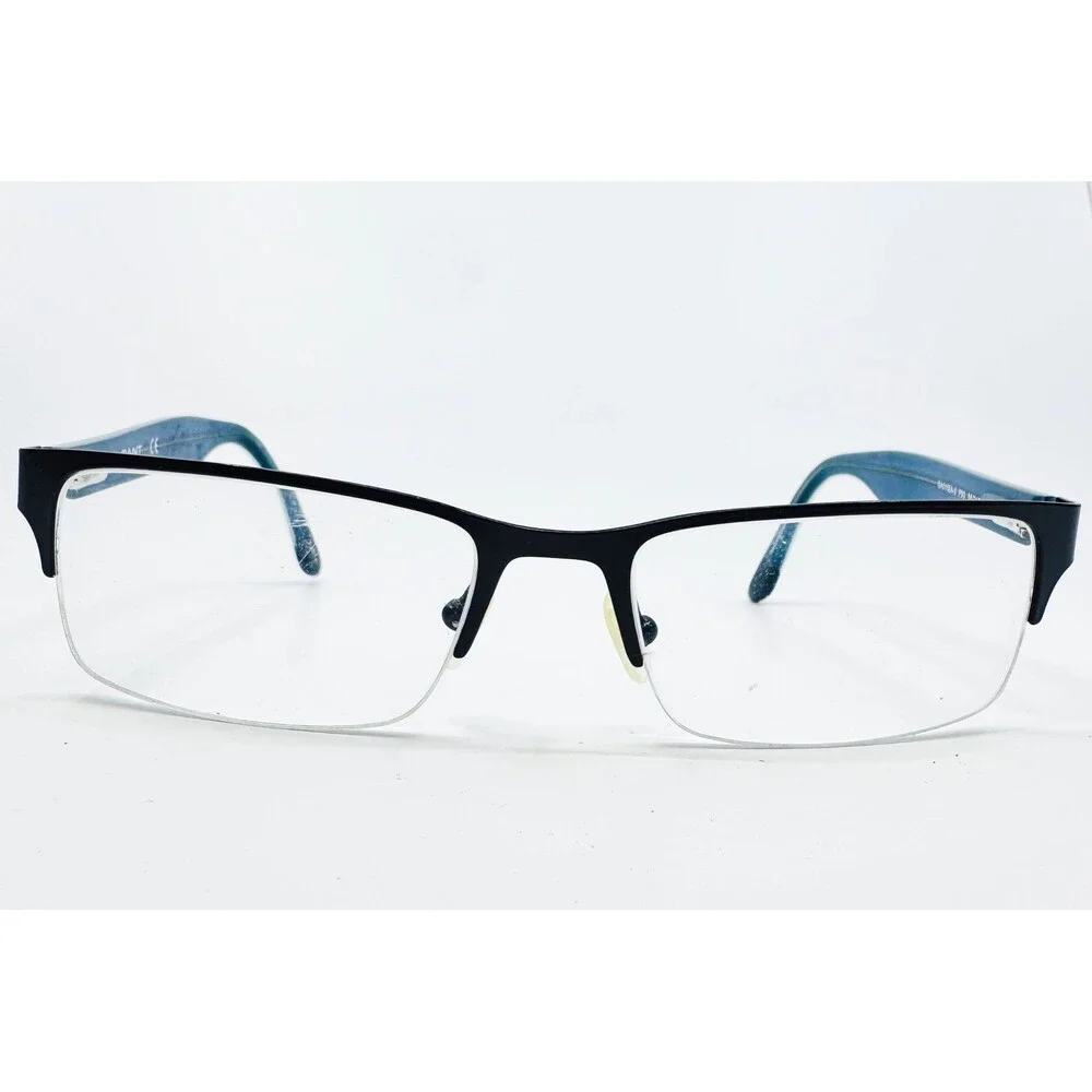 Gant Eyeglasses Mens Black Teal Semi Rimless GA0102A-3 P93 58-19-150 58mm